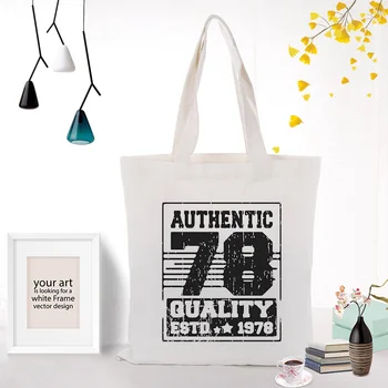 

Text type Canvas Handbag Shopping Bag Custom Print Logo Text DIY Daily Use Tote Bag Eco Ecologicas Reusable Recycle