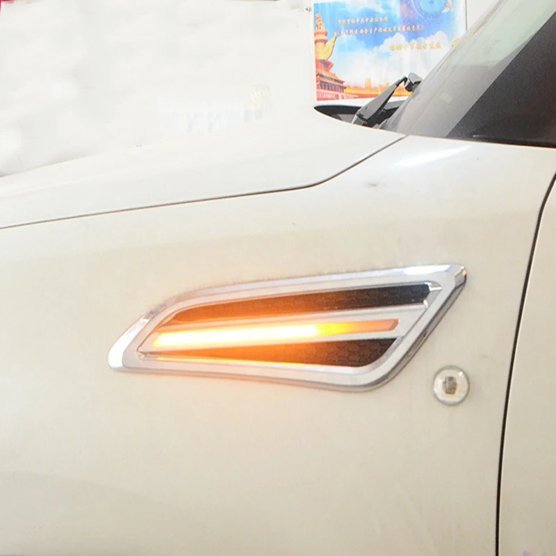 Подходит для Nissan patrol y62 КРЫЛО боковой знак лампа рулевого управления Корпус воздушный Вход светодиодный рулевая лампа аксессуары для тела