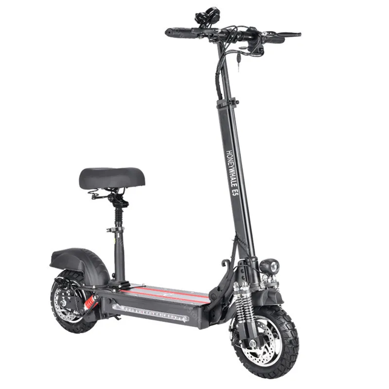 Foldable E Scooter 2 Wheels Electric Scooters With Front BagPhone Holder 10'' 500W 10Ah EU Stock Electric Scooter Adults (9)