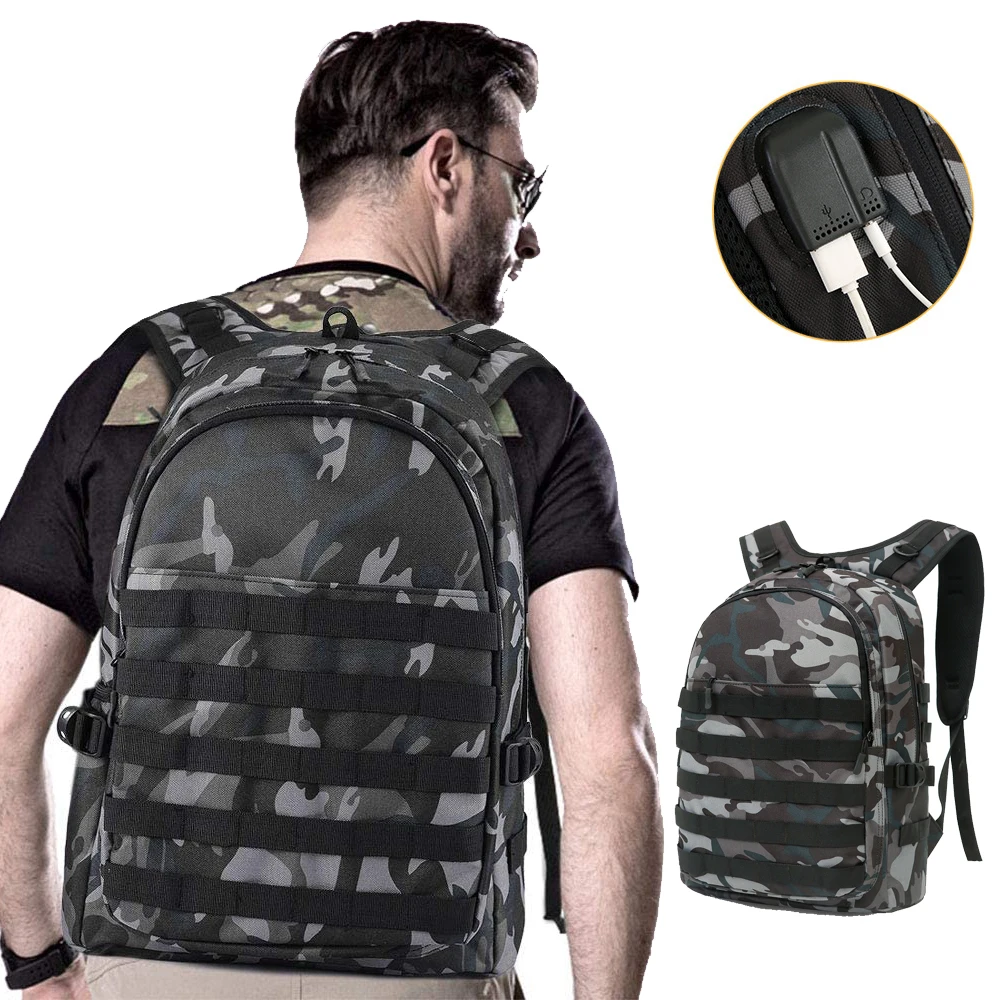 

30L Tactical Laptop Backpack Military PUBG Level 3 Backpacks College School Daypack for Outdoor Sports Hunting Hiking