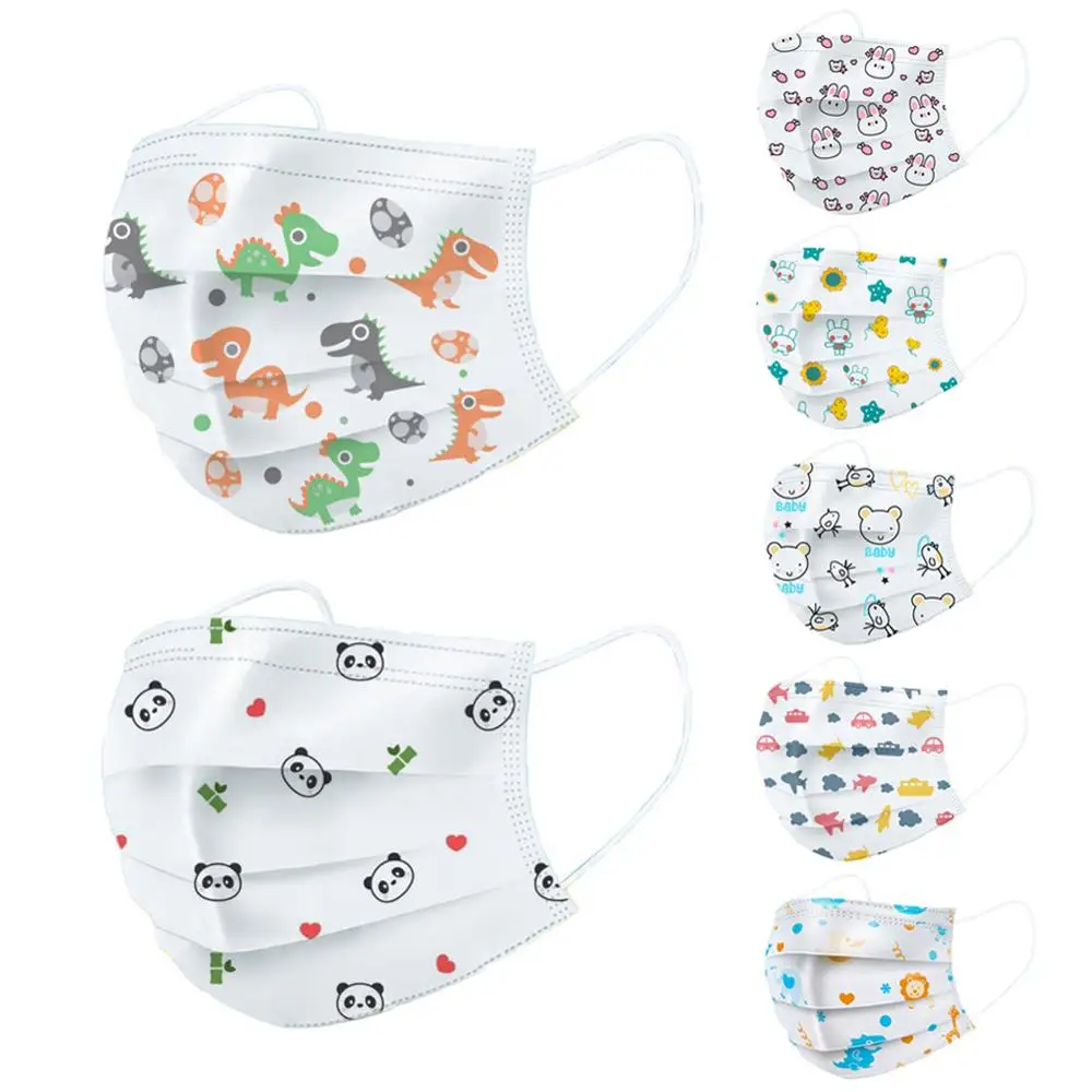В наличии для детей 50 шт./упак. одноразовая маска лица Детские 3 слойные из мягкой