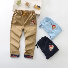 Детская одежда повседневные брюки для мальчиков в Корейском стиле с плетением детские брюки для малышей