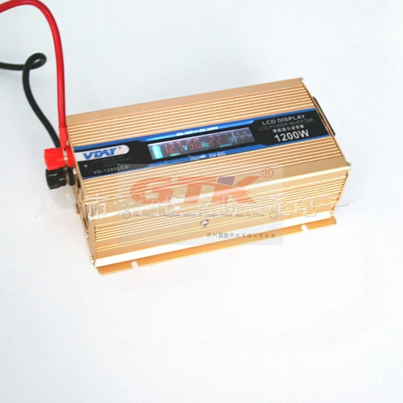 DC 12V to AC 220V 1500W 1000W 1200W power inverter Modified Sine Wave LCD display USB car Transformer Solar Convert EU US AU