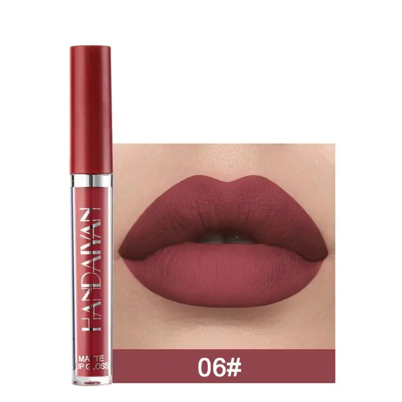 Hot Sexy Colors Liquid Lipstick Velvet Matte Moisturize Lipstick Waterproof Lip Gloss Long Lasting Dry Natural Lipstick Lip Tint