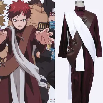 

Naruto Gaara Cosplay Costumes Full Set with Accessories Same as the Anime Orignal Character's (Black Headband Gift)