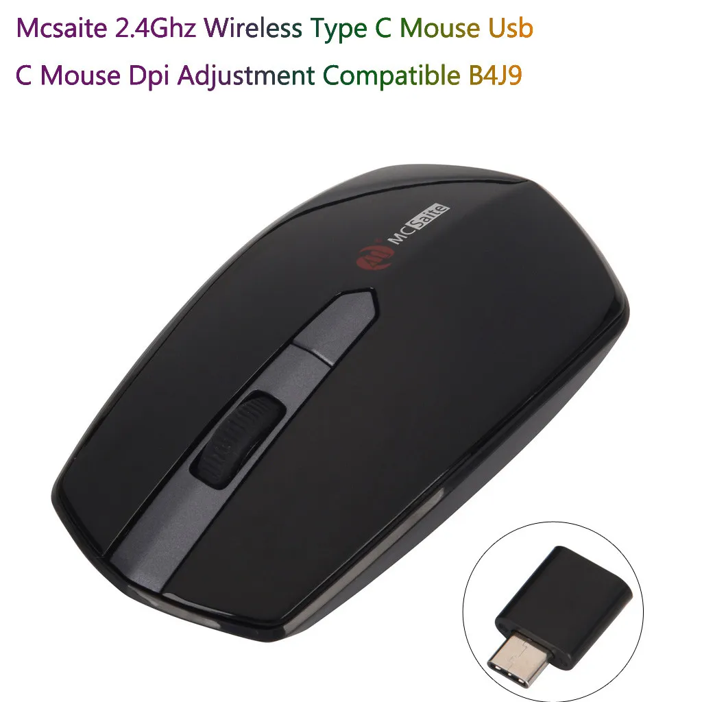 Беспроводная мышь, компьютерная, Bluetooth, Mcsaite, 2,4 ГГц, беспроводная мышь типа C, Usb C, мышь с регулировкой точек на дюйм, совместимая с B4J9 PP3