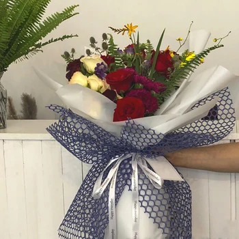 

Flower Wrapping Paper Round Heart Hollow Flower Packaging Mesh DIY Handmade Flower Packaging Supplies