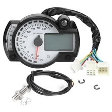 18000 RPM MPH Motorrad Kilometerzähler Tachometer Tacho LCD Digital Display Multifunktions Motorrad Instrument mit Sensor