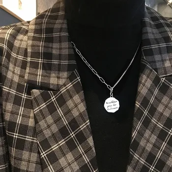 

Wholesale Vintage Retro S925 Sterling Silver Alphabet Irregular Pendant Necklaces Choker Statement Chain Necklaces Jewelry Gifts