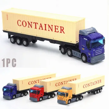 

Container Truck Simulation Alloy Car Model European Transport Truck Toy Vehicles Diecasts Boy Kid Toys Gift Mini Engineering Car