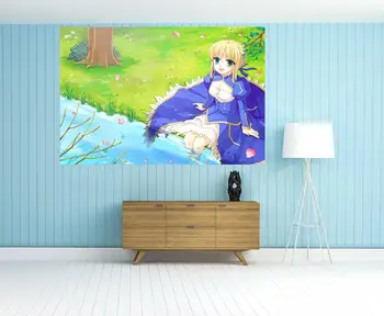 

[Self-Adhesive] 3D Fate Stay Night 372 Japan Anime Wall Stickers Mural Decal Wall Murals AJ WALLPAPER Belly