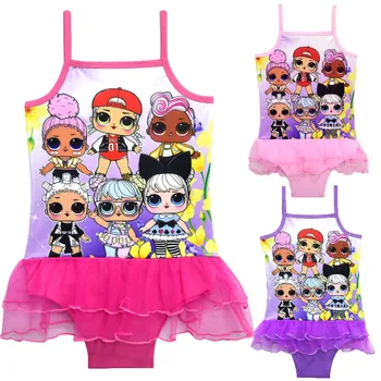 

One-piece vest swimsuit baby cartoon child surprise doll baby swimsuit summer swimsuit girl beachwear