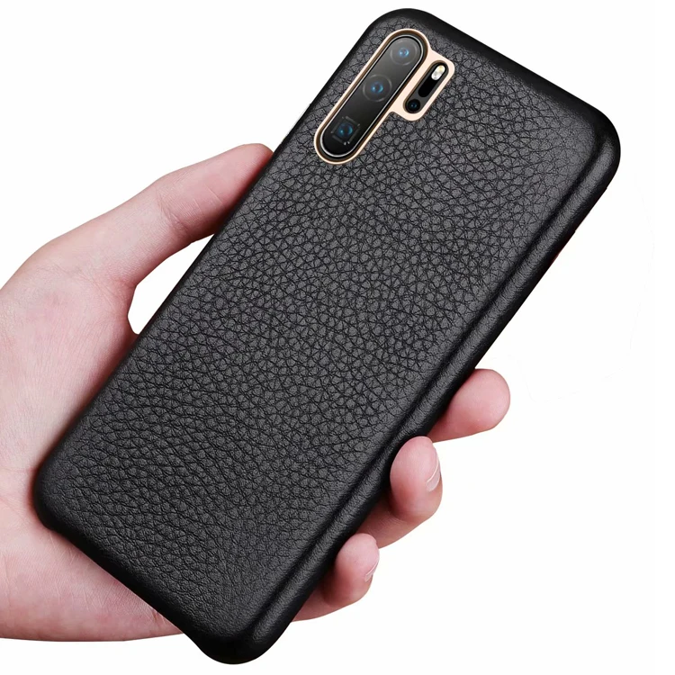 

Luxury leather top layer leather lychee texture edging mobile phone case for Huawei Mate20/20Por Mate20RS P30/P30Por phone case