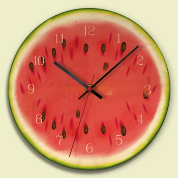 

woden Wall Clock Orange Lemon Fruits Lime Pomelo Modern Kitchen Clock Watch Home Decor Fresh Tropical Fruit Wall Art Timepiece