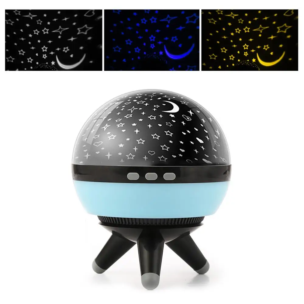 

Romantic Star Moon Rotating Night Light Lamp Projection Party Baby Sleep Children Kids Holidays Creative Ocean World 15*15*17cm