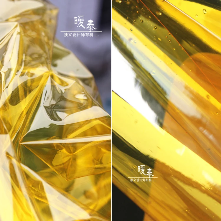 50 см* 120 см лимонно-желтый прозрачный плащ из ТПУ-материала-перспективность Кристальный пакет пластиковая ткань ПВХ 0,2 мм