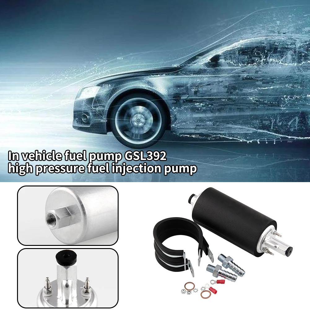 Walbro GSL392 Inline External Hi Pressure Fuel Pump 255LPH Includes Install kit