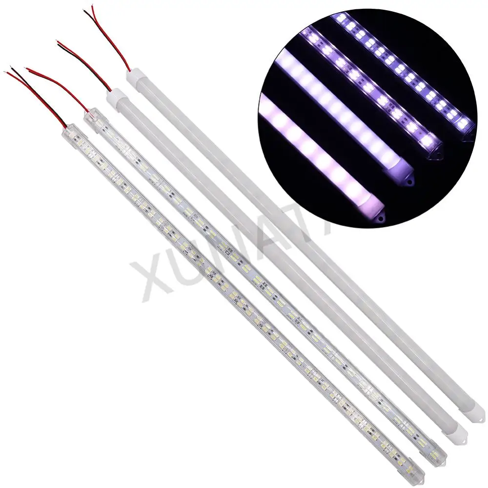 50 см 72 Вт светодиодный свет бар DC12V SMD5630 светодиодный жесткий линейный светильник холодный белый Светодиодный Алюминиевый жесткий пропилен-каучука прокладки с Водонепроницаемый крышка