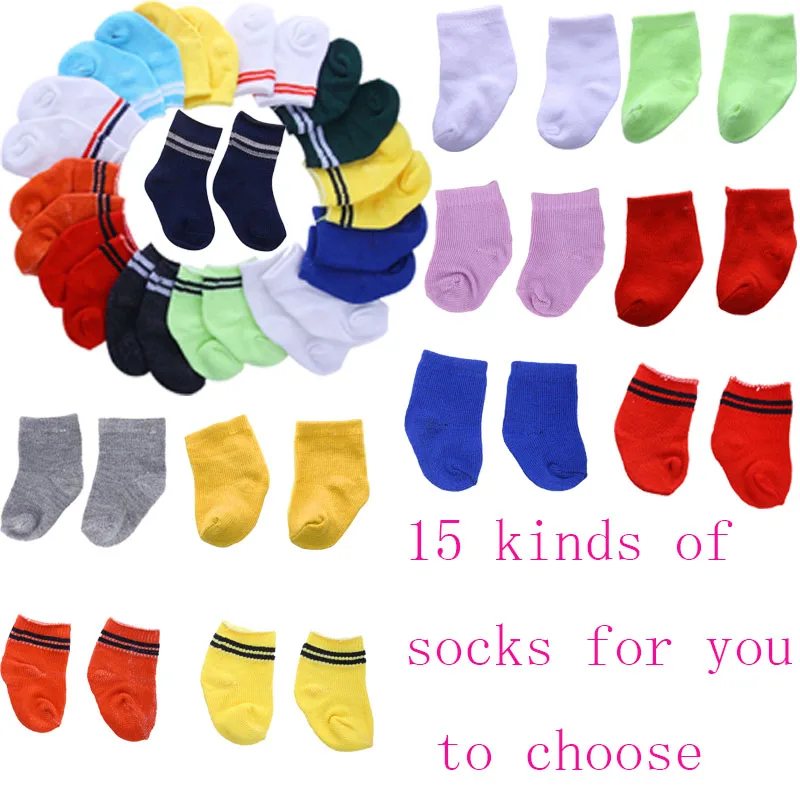 

Одежда для кукол носки и чулки подходят для 18-дюймовых американских кукол и 43 см кукол новорожденных нашего поколения, подарок для детей своими руками