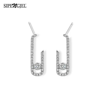 

New Fashion Cubic Zircon Geometric Stud Earrings Korean Style Stud Earrings For Women Jewelry 2020