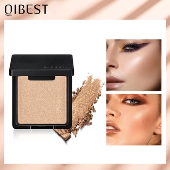 QIBEST Highlighter Bronzer Palette Face Makeup Contour Glow Long Lasting Shimmer Illuminator Highlighter Powder Shining Cosmetic 1
