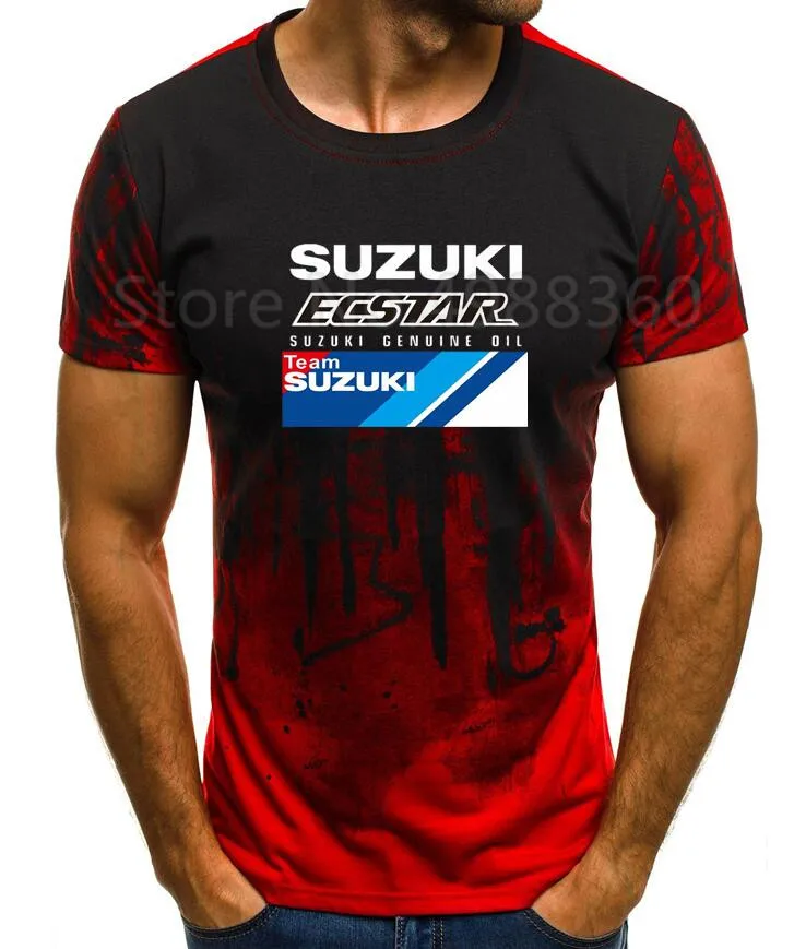 MOTO Andrea Iannone 29 мотоциклетная футболка для Suzuki Team ecstar Мужская футболка Летняя футболка мотор синий/черный