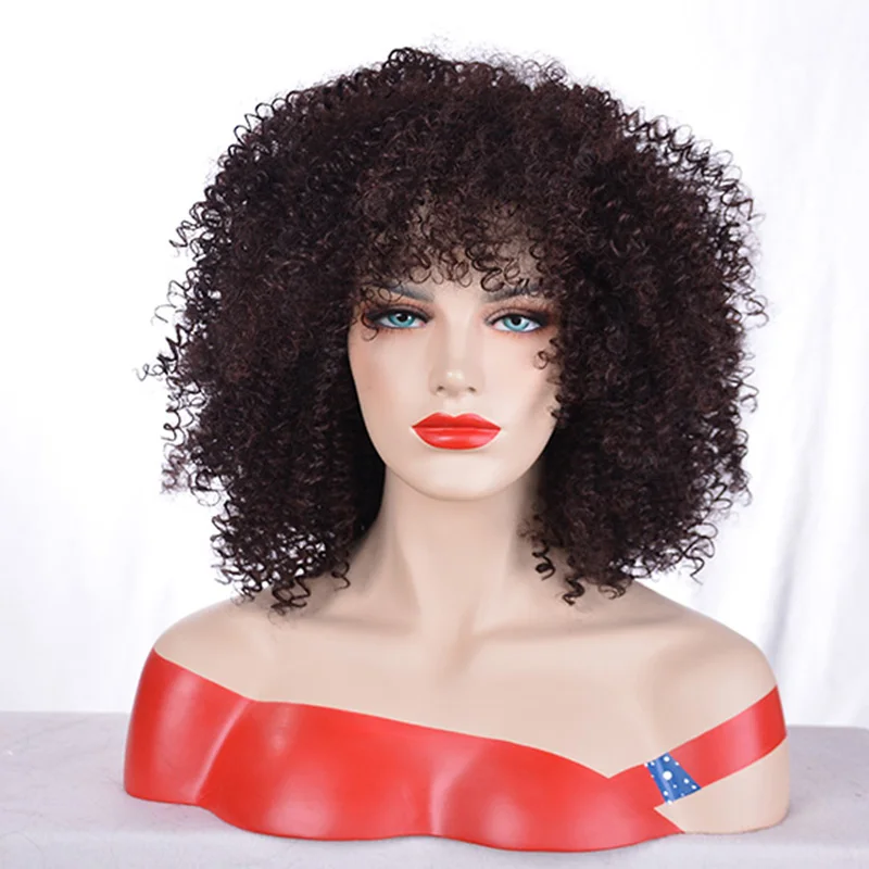 MSIWIGS короткий женский коричневый афро кудрявый парик синтетические волосы красная Парфюмерия феминино афро-американские женщины