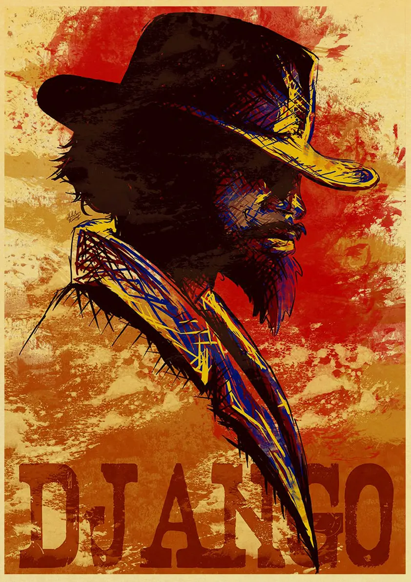 Квентин Тарантино фильм целлюлозы фантастика/Django Unchained Ретро плакат крафт бумага Винтаж плакаты принты для бара и домашнего декора - Цвет: E163
