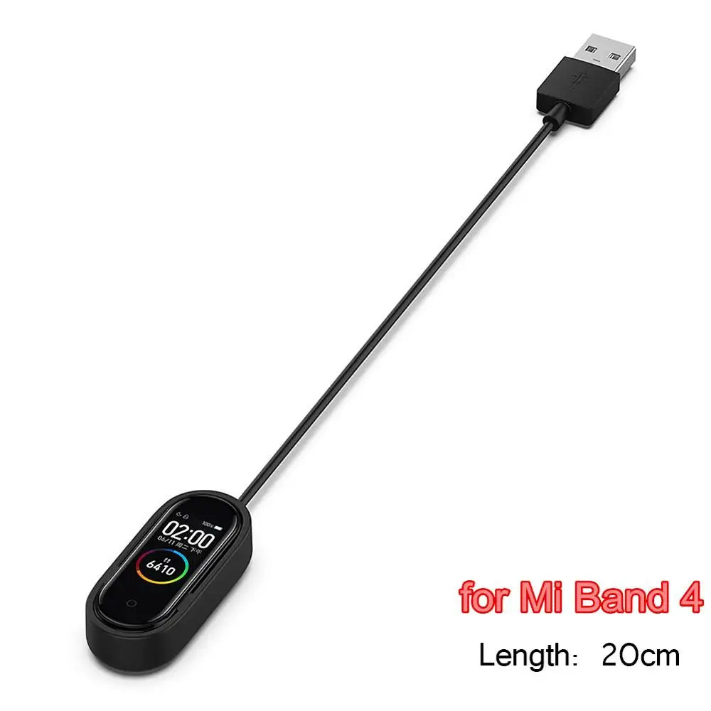 20cm for Mi band 4 Usb зарядный кабель разборка- зарядное устройство адаптер для Xiaomi Mi полоса 3/4/NFC 13/20/100 см зарядный провод линия для умных браслетов - Цвет: 20cm for Mi band 4