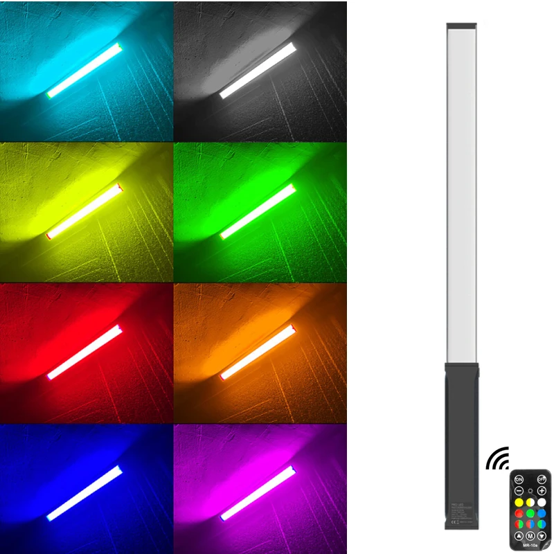 

RGB Handheld LED Light Wand Rechargeable Photography Light Stick 12 Lighting Modes 1000 Lumens 3200-5600K Remote Control