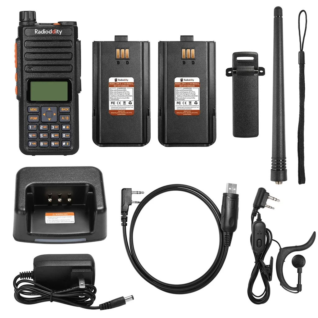 Радиодность GA-510 10 Вт двухдиапазонный трехмощный аналоговый радиоприемник высокой мощности с 2 батареями 2200 мАч большой диапазон