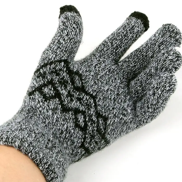 Winter Non-slip Women Men Mitten Elastic Cuff Warm Knitted Touch Screen Cycling, Outdoor Activities Gloves