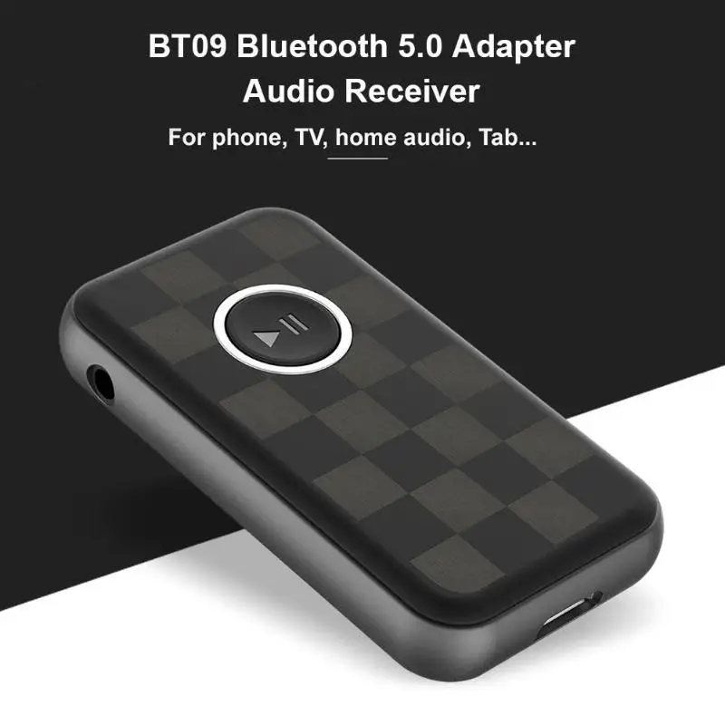 BT09 Bluetooth адаптер 5,0 3,5 мм музыкальный аудио приемник для автомобильного динамика громкой связи 50*26*7 мм низкая мощность портативный Прямая