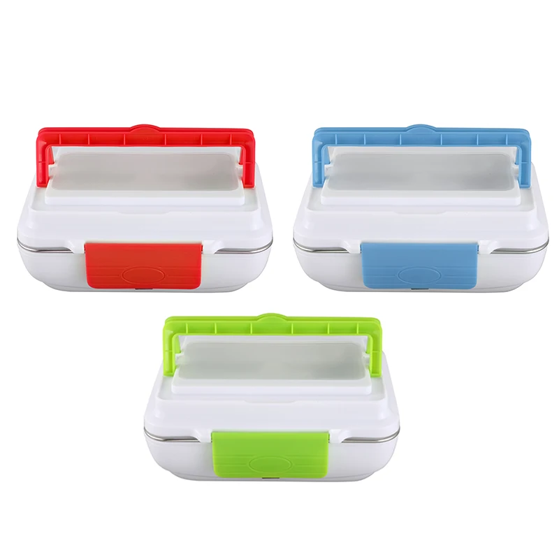 

Portable Car Electric Heating Lunch Bento Box Food Warmer Container for Home Office Use Dinnerware Set with Fork Spoon US Plug