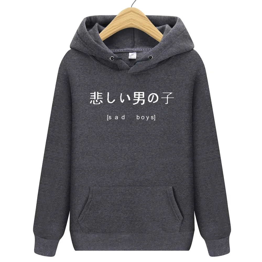 New sad Boys Printed Fleece Pullover Hoodies MenWomen Casual Hooded Streetwear Sweatshirts Hip Hop Harajuku Male Tops Oversize  (14)