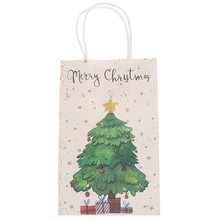 10 шт Рождественский подарок сумки Санта-Клауса крафт-бумажный мешок для детской вечеринки Рождественский Декор