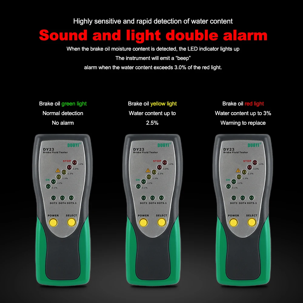 Тестер тормозной жидкости DY23/DY23B автомобильный тестер тормозной жидкости точный автомобильный контроль содержания воды универсальное качество масла точка 3/4/5