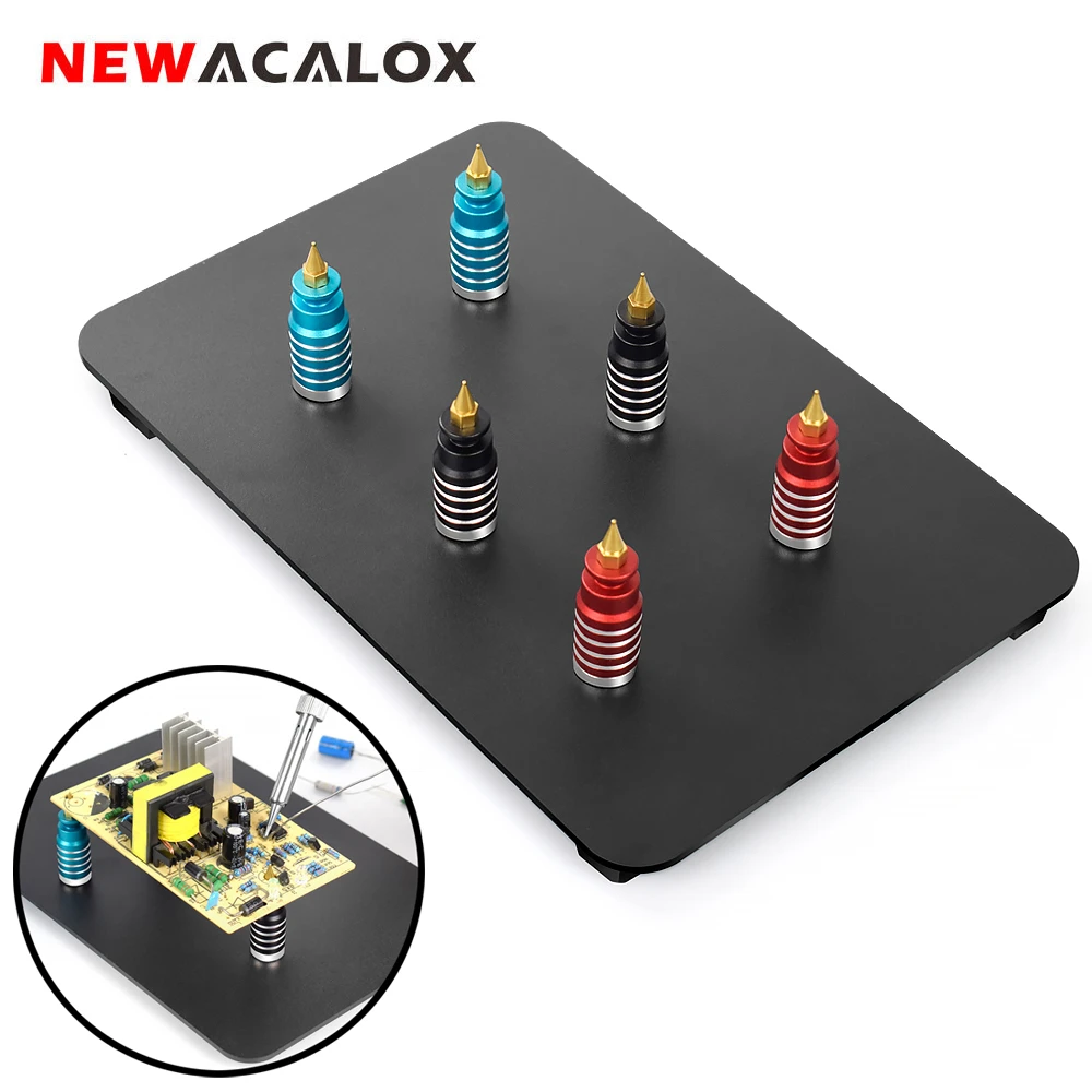 NEWACALOX Third Hand Tools Magnetic Base PCB Board Fixing Clip Soldering Helping Hand Welding Repair Fixture for Soldering inverter arc welder