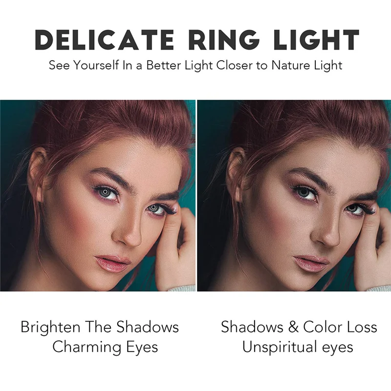 Anel de Luz com Braçadeira Selfie para Iluminação de Fotografia Vídeo-conferência Pode Escurecido Bluetooth-compatível 10in Lâmpada Youtube 26cm Led Ser - Image 5