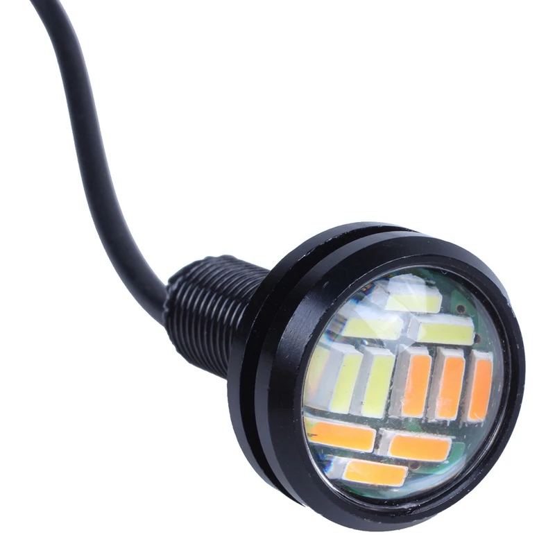 2 шт. 12 в 23 мм двойной цвет Switchback 4014 12 Led Drl орлиный глаз Дневной светильник CNIM горячая распродажа