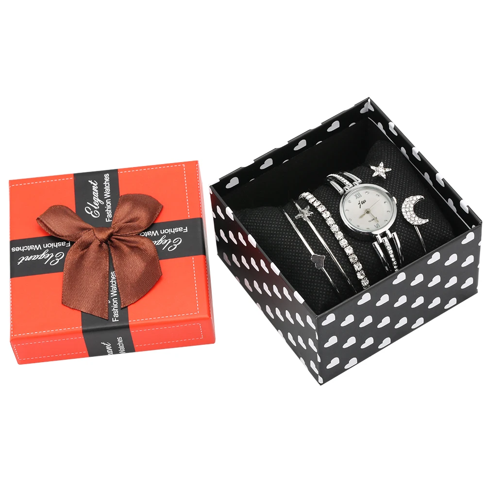 bangle watch set 34 Женский ремешок для наручных часов и браслета комплект часов стальные часы кубический браслет с фианитами модные роскошные женские подарки Relgio Feminino - Цвет: bangle watch set 34