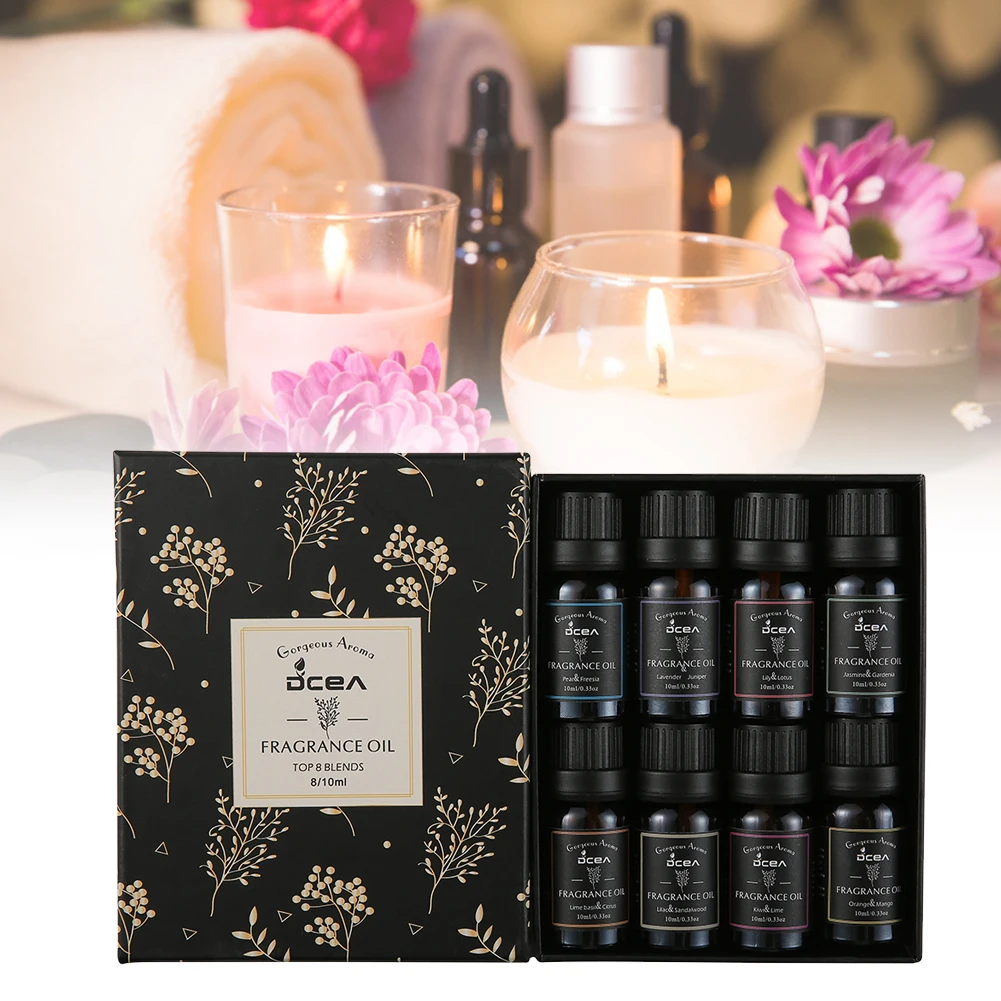 Pure Natural Essential Oils Gift Set 8pcs Kits