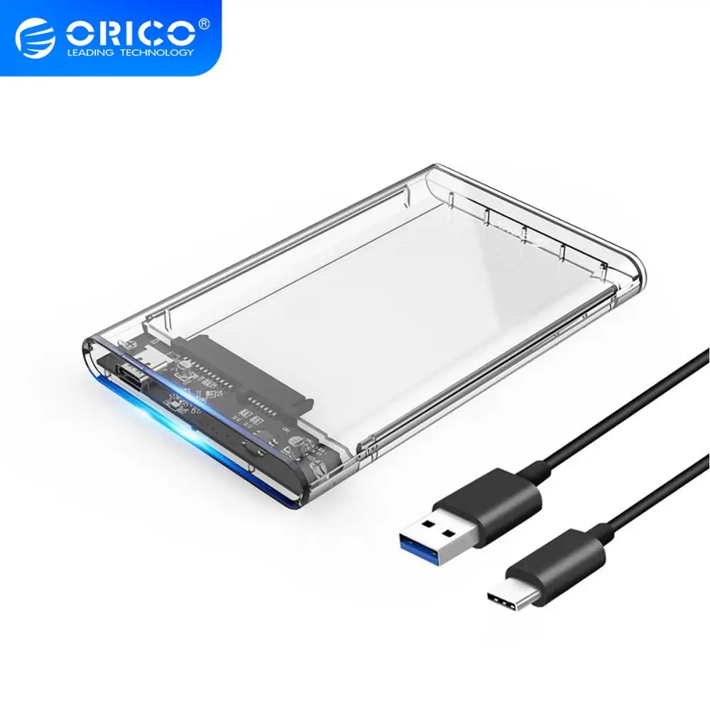 ORICO 2139C3 Тип C корпус жесткого диска UASP 2 5 дюйма Прозрачный USB3.1 поддержка протокола