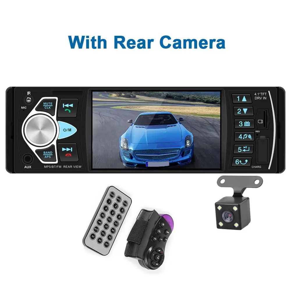 1 din автомобильный стерео fm-радио MP3 4022D-b Bluetooth аудио плеер USB AUX 1 DIN Авторадио-вид сзади камера для универсального автомобильного радио - Цвет: With Rear Camera