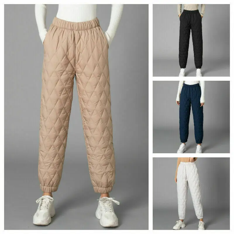 Women Padded Quilted Trousers