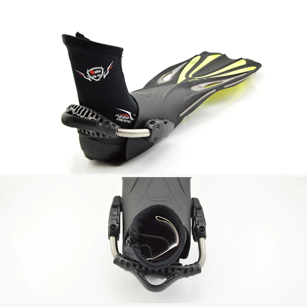 5mm Super Stretch Zipper Hard Sole Scuba Dive Water Sports Surfing Snorkeling Booties Wetsuit Boots Black XS -3XL 