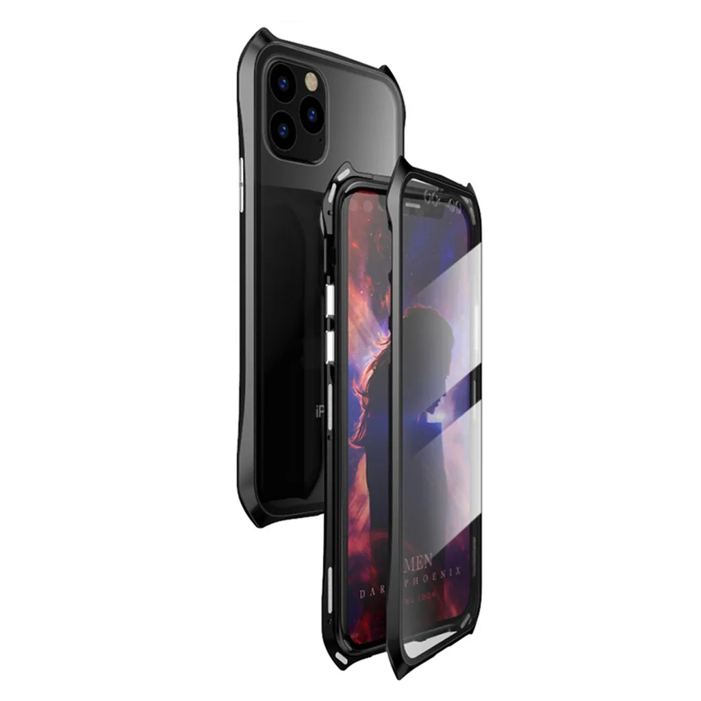 Чехол для телефона для IPhone 11 чехол дизайн летучая мышь металлическое закаленное стекло для IPhone 11 Pro Max серия Магнитная Защитная крышка оболочка 19Sep