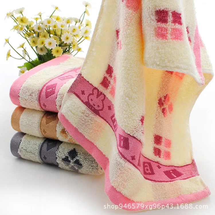 

Cold Ze Cotton Jacquard Square CHILD'S Towel Small Tower Baby for Children Kindergarten Bamboo Fabric