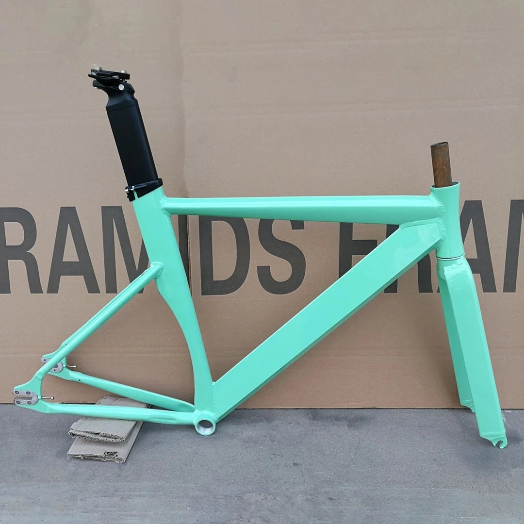 belasting verhoging publiek Fixie Bike Frame 52Cm Fixed Gear Fiets Frameset Matte Zwarte Track Single  Speed Aluminium Vork|Fiets Frame| - AliExpress