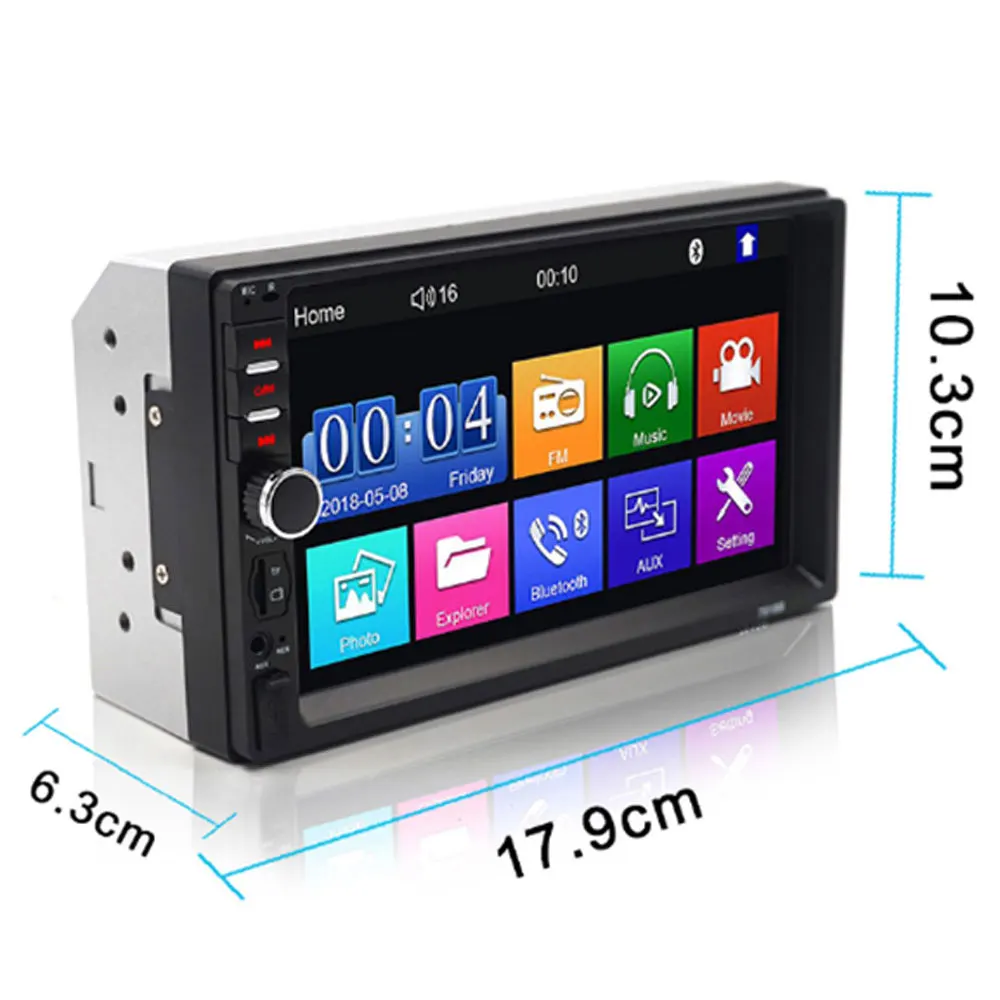 Автомагнитола 2DIN 7 дюймов сенсорный экран Bluetooth стерео MP3 MP5 мультимедийный